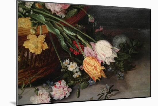 A Basket of Flowers-Jan Brueghel the Younger-Mounted Art Print