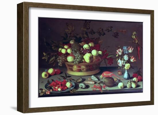 A Basket of Grapes and Other Fruit-Balthasar van der Ast-Framed Giclee Print