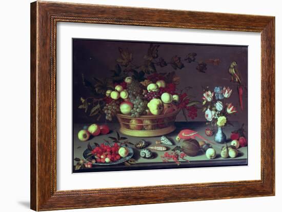A Basket of Grapes and Other Fruit-Balthasar van der Ast-Framed Giclee Print