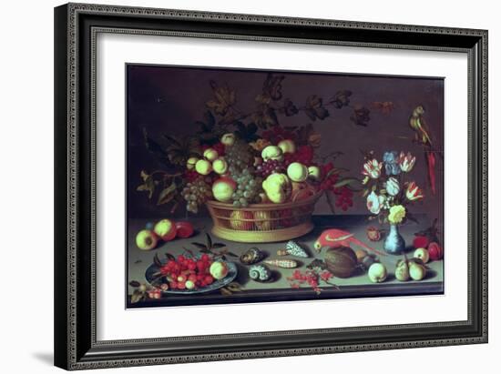 A Basket of Grapes and Other Fruit-Balthasar van der Ast-Framed Giclee Print