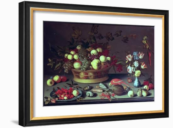 A Basket of Grapes and Other Fruit-Balthasar van der Ast-Framed Giclee Print