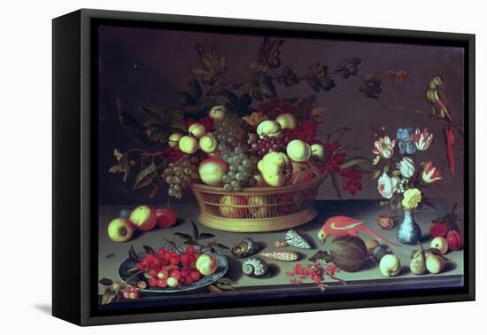 A Basket of Grapes and Other Fruit-Balthasar van der Ast-Framed Premier Image Canvas