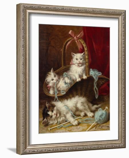 A Basket of Mischief-Jules Leroy-Framed Giclee Print