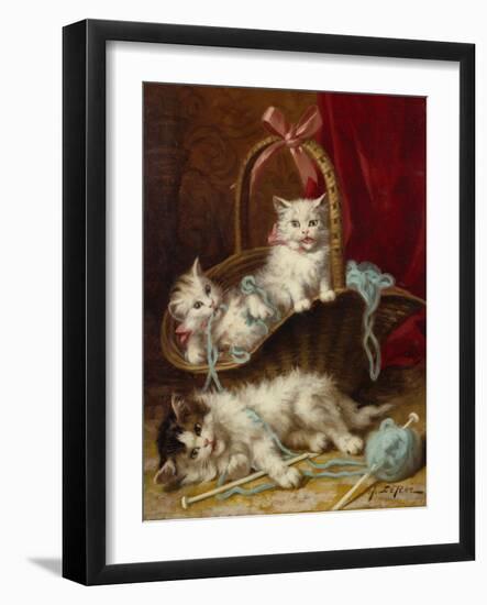 A Basket of Mischief-Jules Leroy-Framed Giclee Print