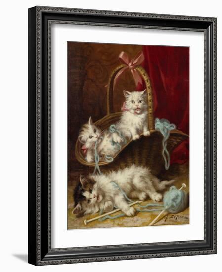 A Basket of Mischief-Jules Leroy-Framed Giclee Print