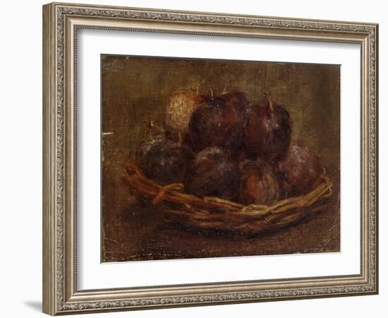 A Basket of Plums, 1869 - 1869-Ignace Henri Jean Fantin-Latour-Framed Giclee Print