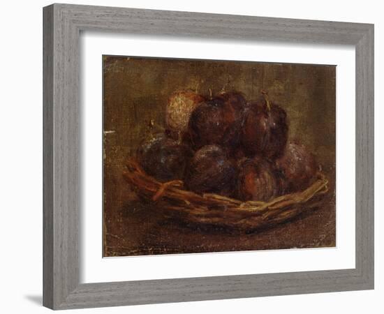 A Basket of Plums, 1869 - 1869-Ignace Henri Jean Fantin-Latour-Framed Giclee Print