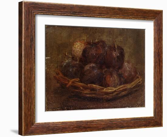 A Basket of Plums, 1869 - 1869-Ignace Henri Jean Fantin-Latour-Framed Giclee Print
