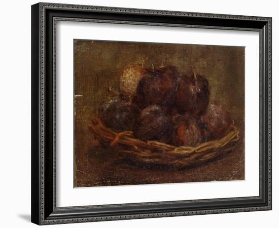 A Basket of Plums, 1869 - 1869-Ignace Henri Jean Fantin-Latour-Framed Giclee Print