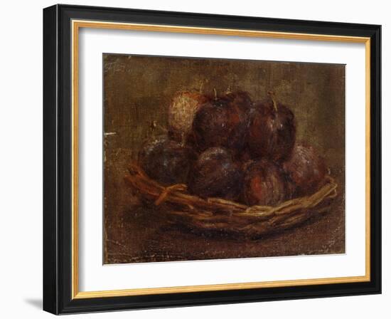 A Basket of Plums, 1869 - 1869-Ignace Henri Jean Fantin-Latour-Framed Giclee Print