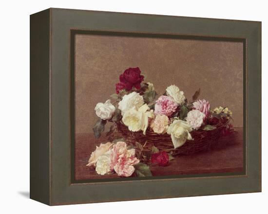 A Basket of Roses, 1890-Henri Fantin-Latour-Framed Premier Image Canvas