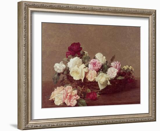 A Basket of Roses, 1890-Henri Fantin-Latour-Framed Giclee Print