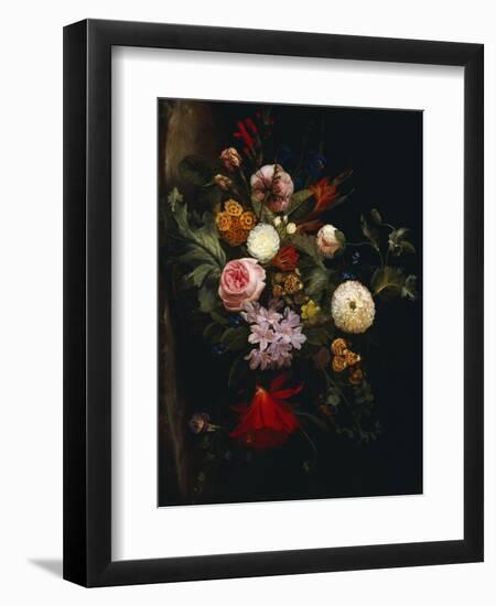 A Basket with Flowers-Laura Margarethen Wittusen-Framed Giclee Print