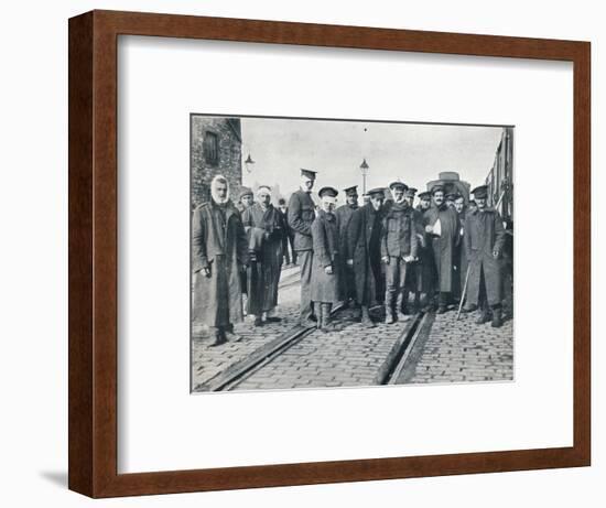 A batch of Neuve Chapelle wounded on a French railway station, 1915-Unknown-Framed Photographic Print