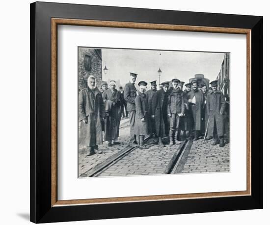 A batch of Neuve Chapelle wounded on a French railway station, 1915-Unknown-Framed Photographic Print