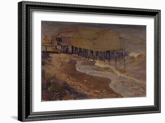 A Bath House at the Beach-Nikolai Dmitrievich Kuznetsov-Framed Giclee Print