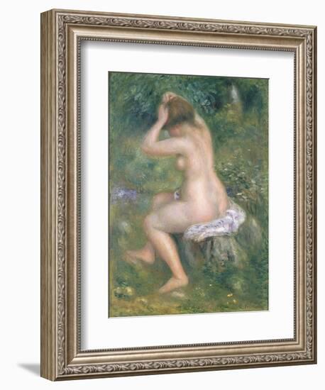 A Bather, c.1885-90-Pierre-Auguste Renoir-Framed Giclee Print