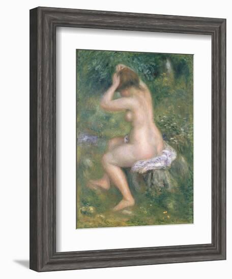 A Bather, c.1885-90-Pierre-Auguste Renoir-Framed Giclee Print