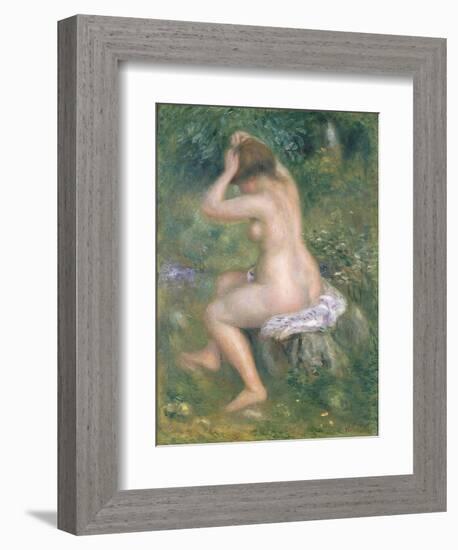 A Bather, c.1885-90-Pierre-Auguste Renoir-Framed Giclee Print