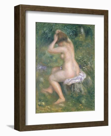 A Bather, c.1885-90-Pierre-Auguste Renoir-Framed Giclee Print