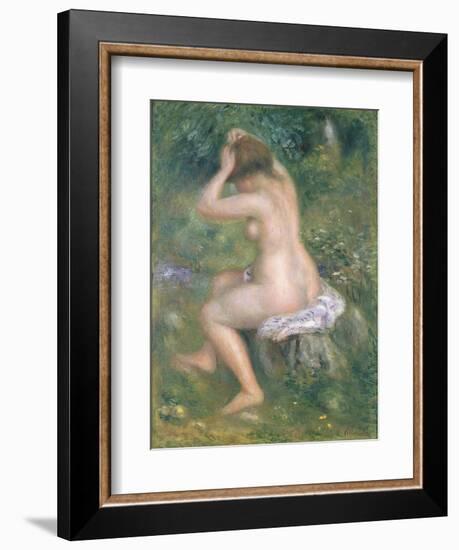 A Bather, c.1885-90-Pierre-Auguste Renoir-Framed Giclee Print