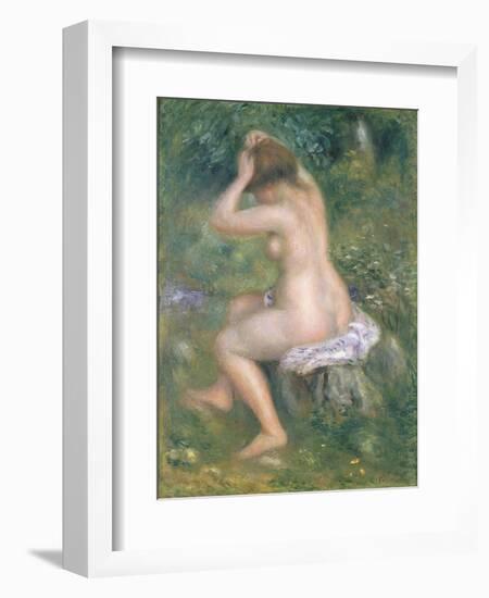 A Bather, c.1885-90-Pierre-Auguste Renoir-Framed Giclee Print