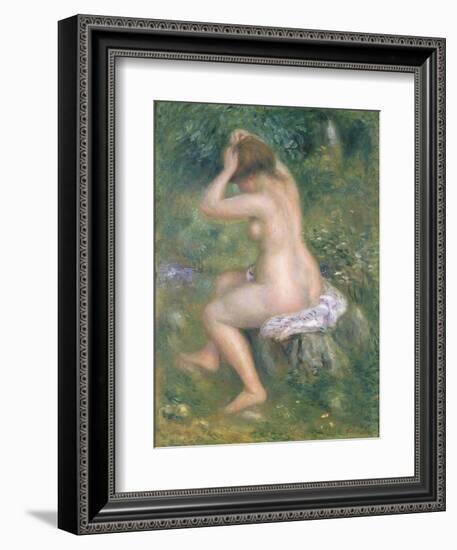 A Bather, c.1885-90-Pierre-Auguste Renoir-Framed Giclee Print