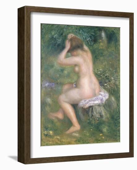 A Bather, c.1885-90-Pierre-Auguste Renoir-Framed Giclee Print