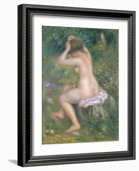 A Bather, c.1885-90-Pierre-Auguste Renoir-Framed Giclee Print