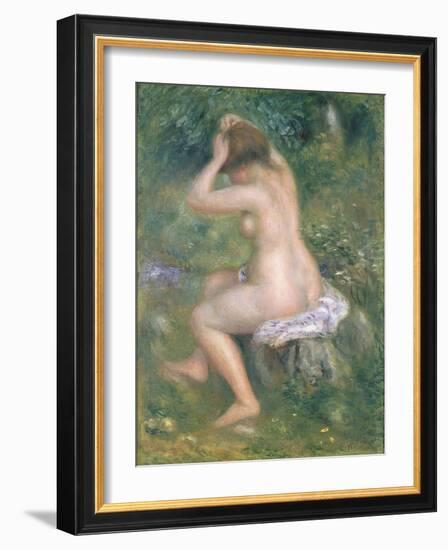 A Bather, c.1885-90-Pierre-Auguste Renoir-Framed Giclee Print