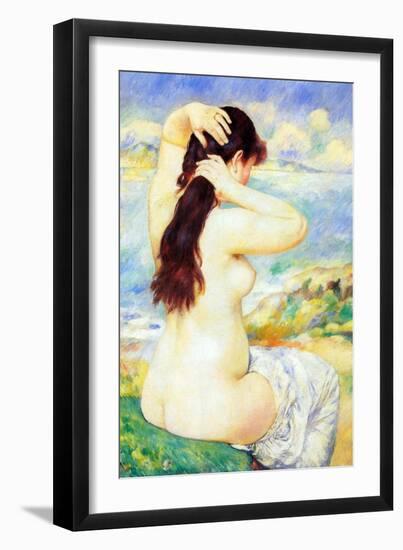 A Bather-Pierre-Auguste Renoir-Framed Art Print