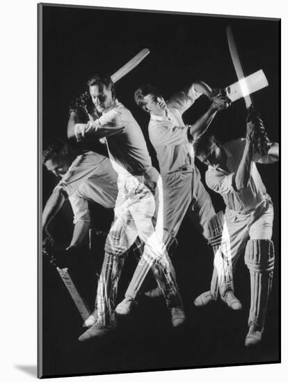 A Batsman Exhibitis Four Different Shots-Heinz Zinram-Mounted Photographic Print