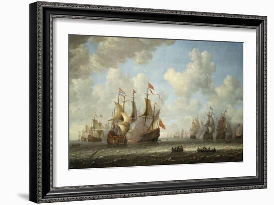 A Battle at Sea-Vincente Carducho-Framed Giclee Print