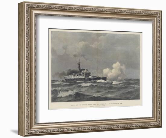 A Battleship of 1893-Eduardo de Martino-Framed Giclee Print