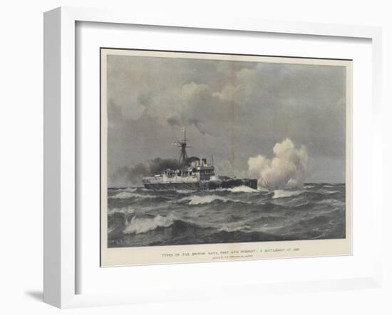 A Battleship of 1893-Eduardo de Martino-Framed Giclee Print