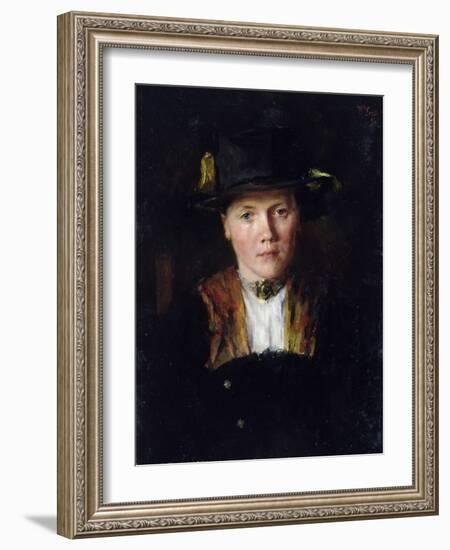 A Bavarian Girl, 1897-Wilhelm Maria Hubertus Leibl-Framed Giclee Print