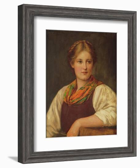 A Bavarian Peasant Girl-Franz Von Defregger-Framed Giclee Print