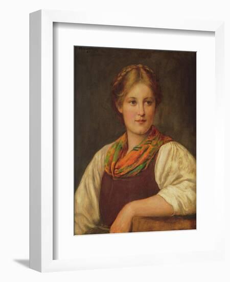 A Bavarian Peasant Girl-Franz Von Defregger-Framed Giclee Print