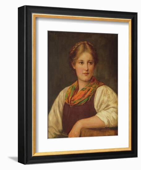 A Bavarian Peasant Girl-Franz Von Defregger-Framed Giclee Print