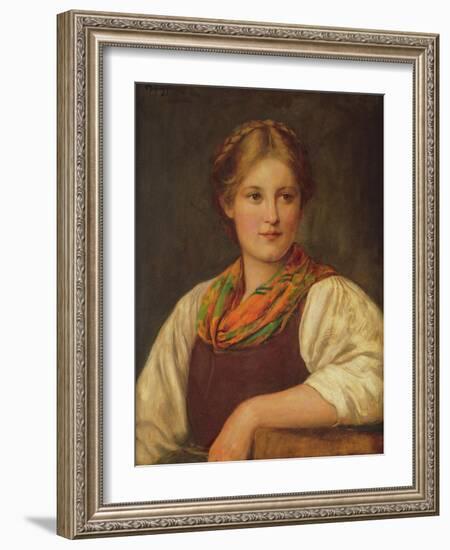 A Bavarian Peasant Girl-Franz Von Defregger-Framed Giclee Print
