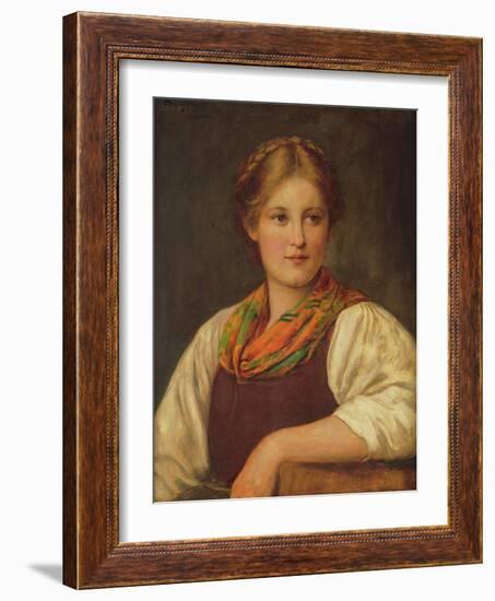 A Bavarian Peasant Girl-Franz Von Defregger-Framed Giclee Print