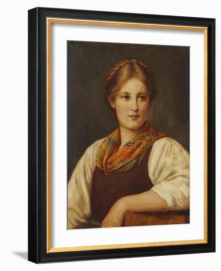 A Bavarian Peasant Girl-Franz Von Defregger-Framed Giclee Print