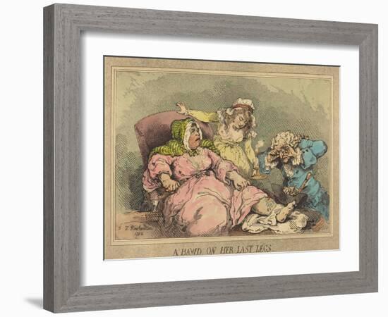 A Bawd on Her Last Legs, 1792-Thomas Rowlandson-Framed Giclee Print