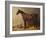 A Bay Hunter and a Spotted Dog in a Stable Interior-John Frederick Herring I-Framed Giclee Print