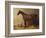 A Bay Hunter and a Spotted Dog in a Stable Interior-John Frederick Herring I-Framed Giclee Print