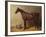 A Bay Hunter and a Spotted Dog in a Stable Interior-John Frederick Herring I-Framed Giclee Print