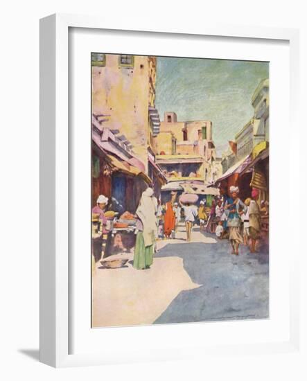 'A Bazaar at Amritsar', 1905-Mortimer Luddington Menpes-Framed Giclee Print