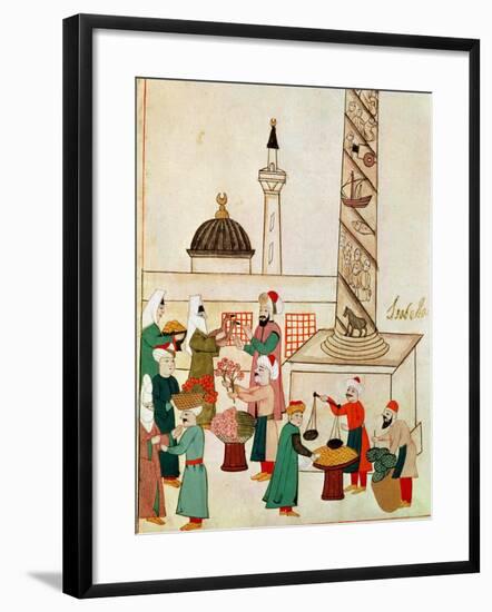 A Bazaar in Istanbul, circa 1580-null-Framed Giclee Print