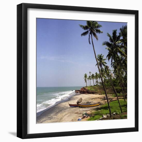 A Beach in Kerala, India, with Two Small Fishing Boats-PaulCowan-Framed Photographic Print