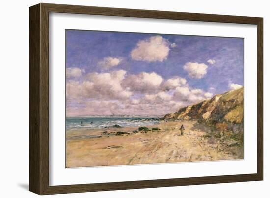 A Beach Near Trouville, 1895-Eugène Boudin-Framed Giclee Print